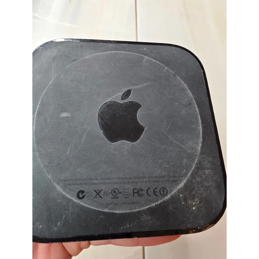 Apple TV 3rd Generation Black Media Streamer Model A1469 EMC 2633 1080p HD F1‎